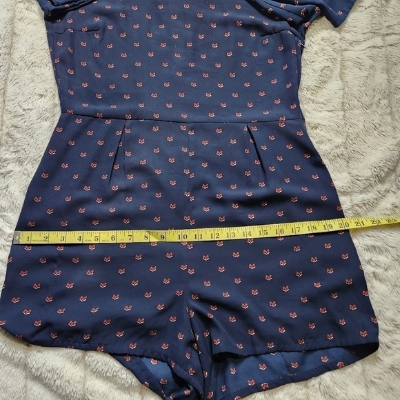 Romper Navy blue with small fox print Size 10 DIVIDED - Picture 9 of 15